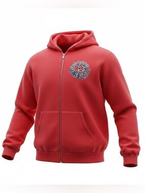 Denim Tears Denim University Zip Hoodie Red XXL NWT